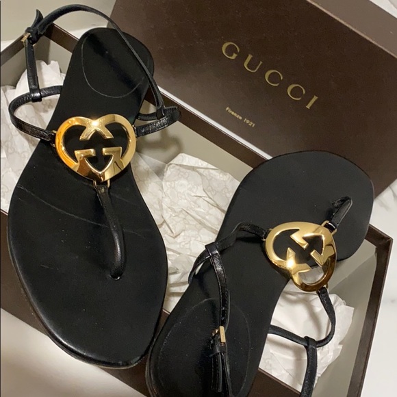 gucci flat sandals on sale